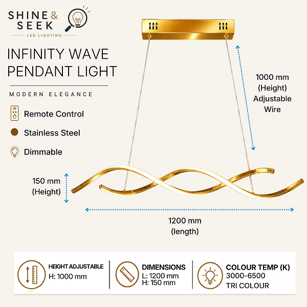 INFINITY WAVE PENDANT LIGHT D 1