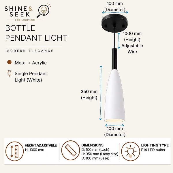 BOTTLE PENDANT LIGHT H 1